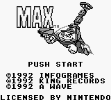 Max title screen for GameBoy